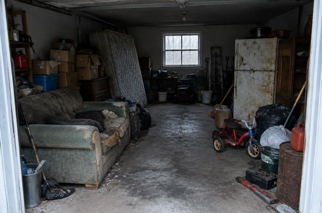 Full garage cleanout before we arrived
